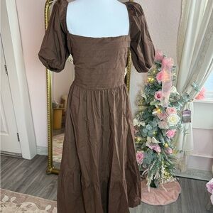 Abercrombie & Fitch Brown Long Sleeve Dress